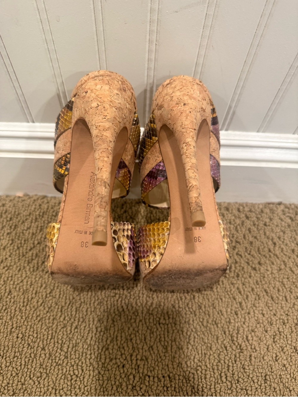 Alexandre Birman python and cork mule - Picture 6 of 7